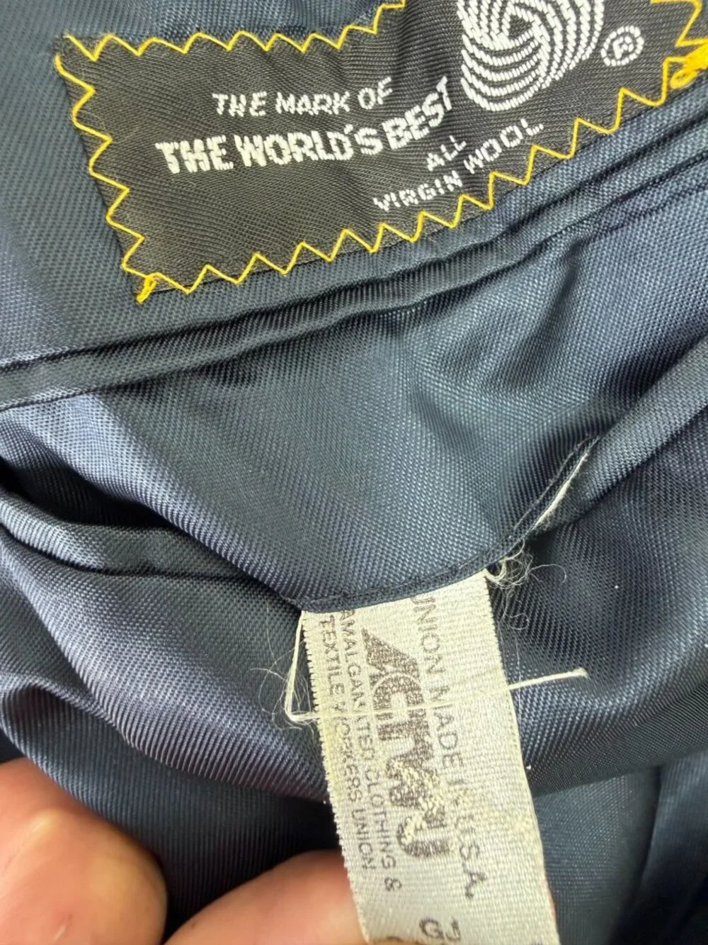 VTG Polo Ralph Lauren University Club Blazer Mens 44R Wool Navy Gold Button USA